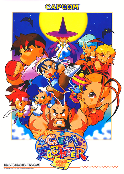 Super Gem Fighter Mini Mix (970904 USA) Arcade Game Cover